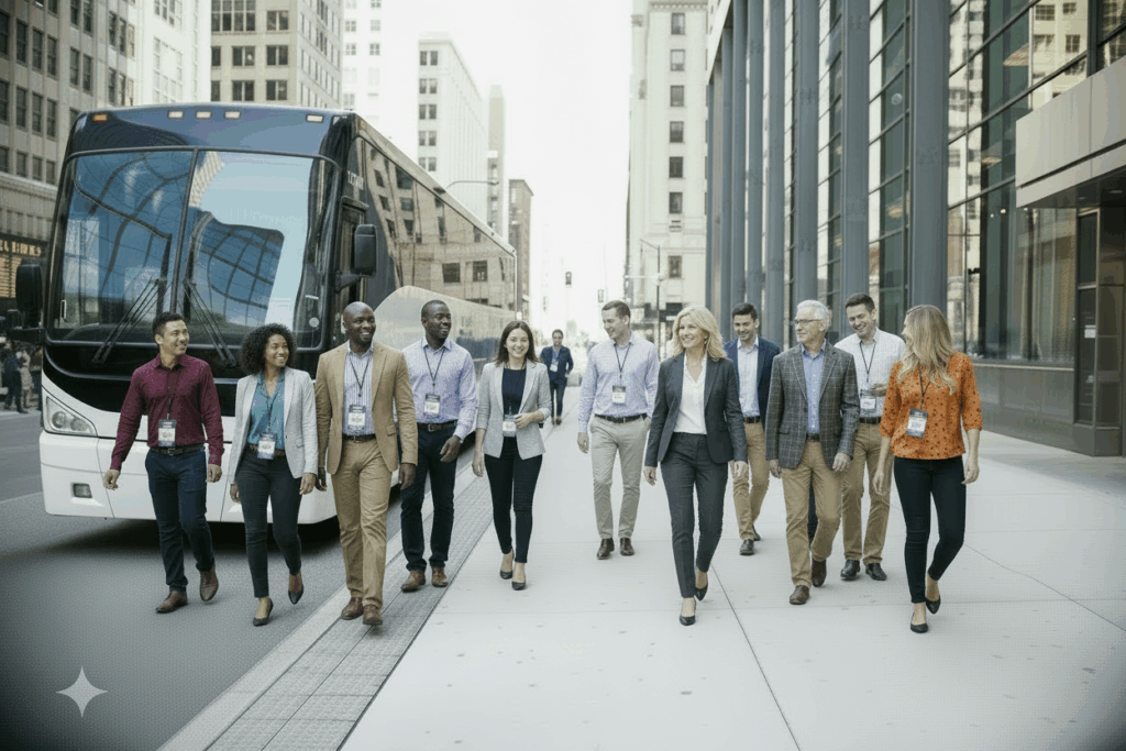 Group in Business Casual Attending A Convention